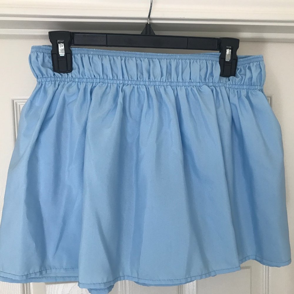 Light Blue Bed Skirt, Twin/Full, 100% Polyester